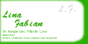 lina fabian business card